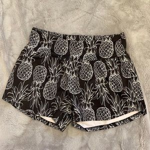 Love Fitness Pineapple Running Shorts Size M